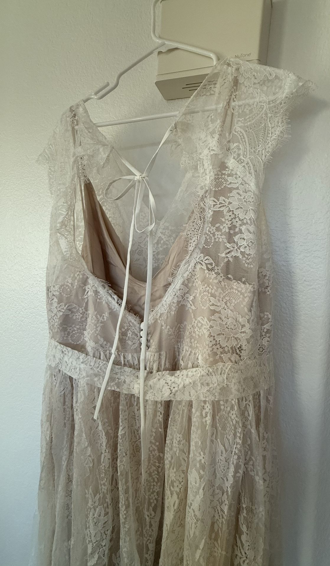 Boho Bridal Wedding Gown Lace 18 Women's
