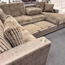 OVERSIZED SMART FLUFFY SLEEPER SECTIONAL $1595
