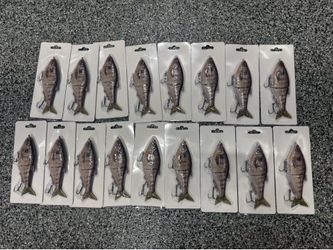 custom painted bluegill glide baits 6in