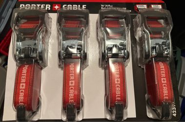 Porter Cable 1.5"X 16' Rachet Tie Down Set (4 Pc.)