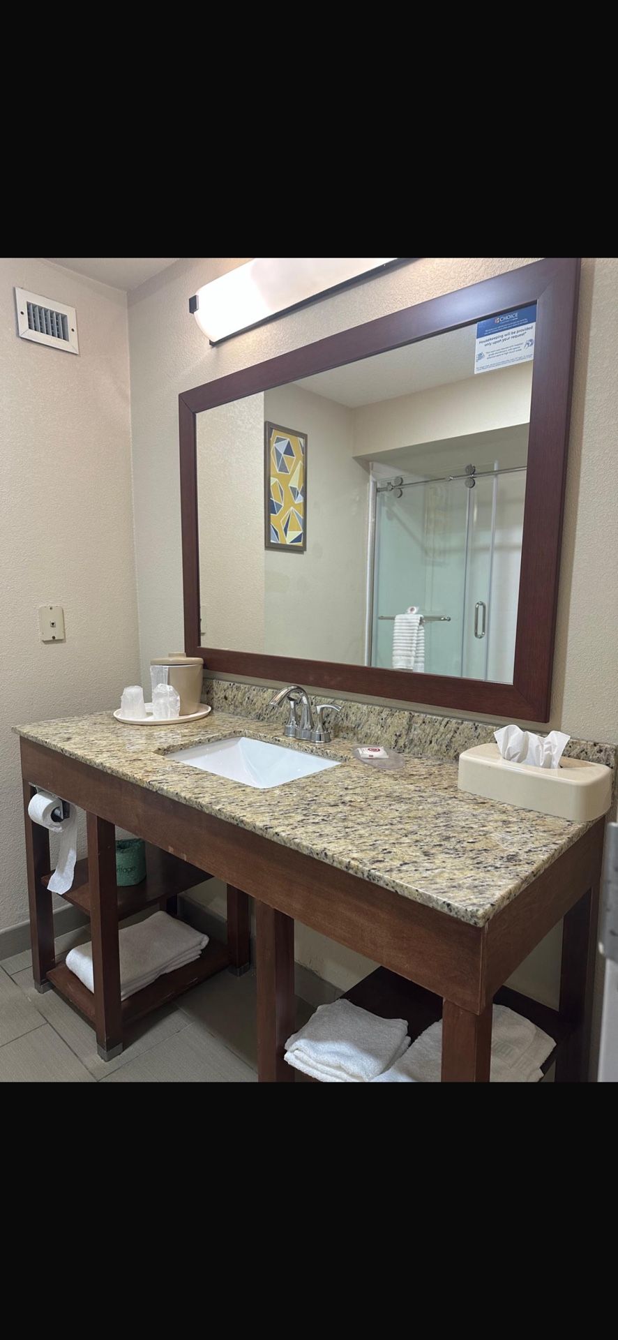 Mirror And Vanity With Sink 