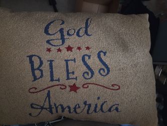 patriotic accent pillow
