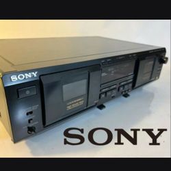 SONY TC-WE435 Dolby Dual Cassette Deck Player Recorder NEEDS REPAIR NEEDS BELTS!