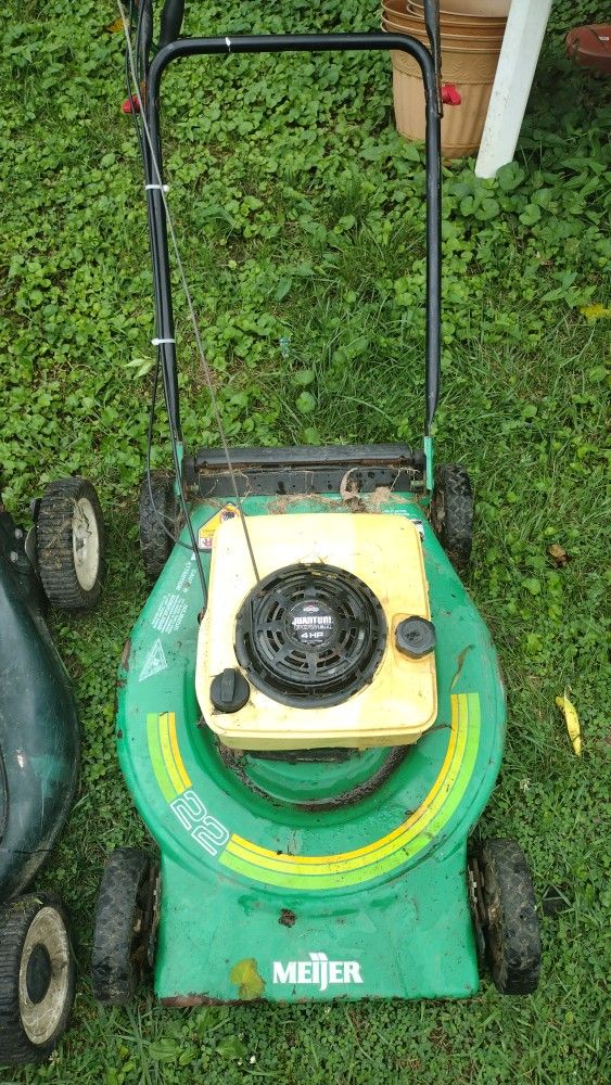 Lot of 2 Lawn Mowers CRAFTSMAN MEIJER Unknown Working Condition
