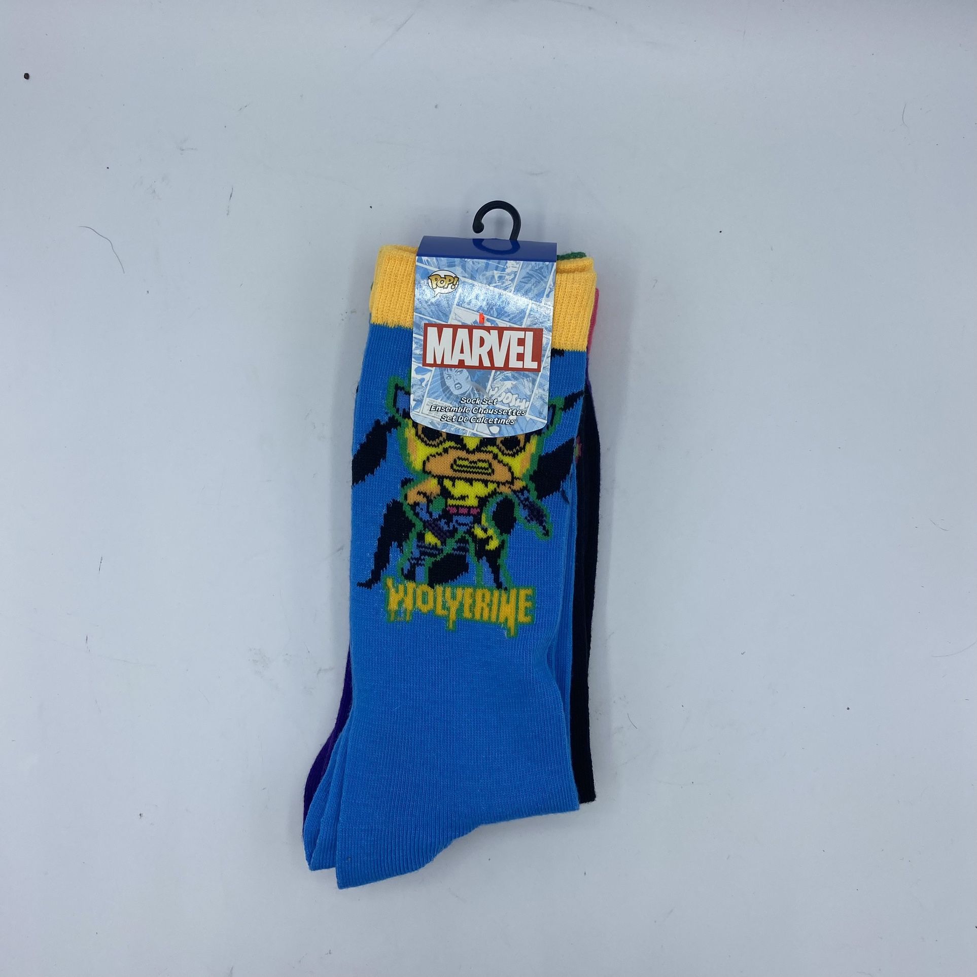 Funko POP! Marvel: X-Men Blacklight 3pk Crew Socks - Wolverine, Rogue, Magneto