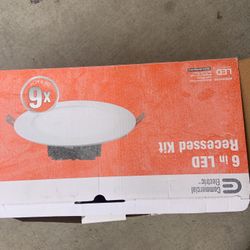 6in White Flush Round Wet Rated LED Inter grated Recessed Lighting Kit (6 Pack)