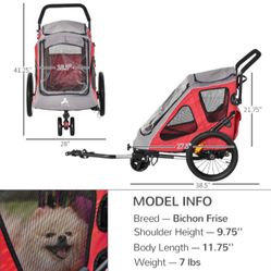 Pull  Behind Dog Stroller