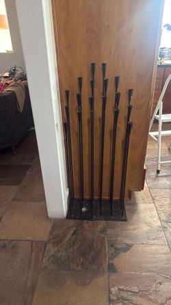 Mid Century Brutalist Candelabra Set Of 2   First $200 
