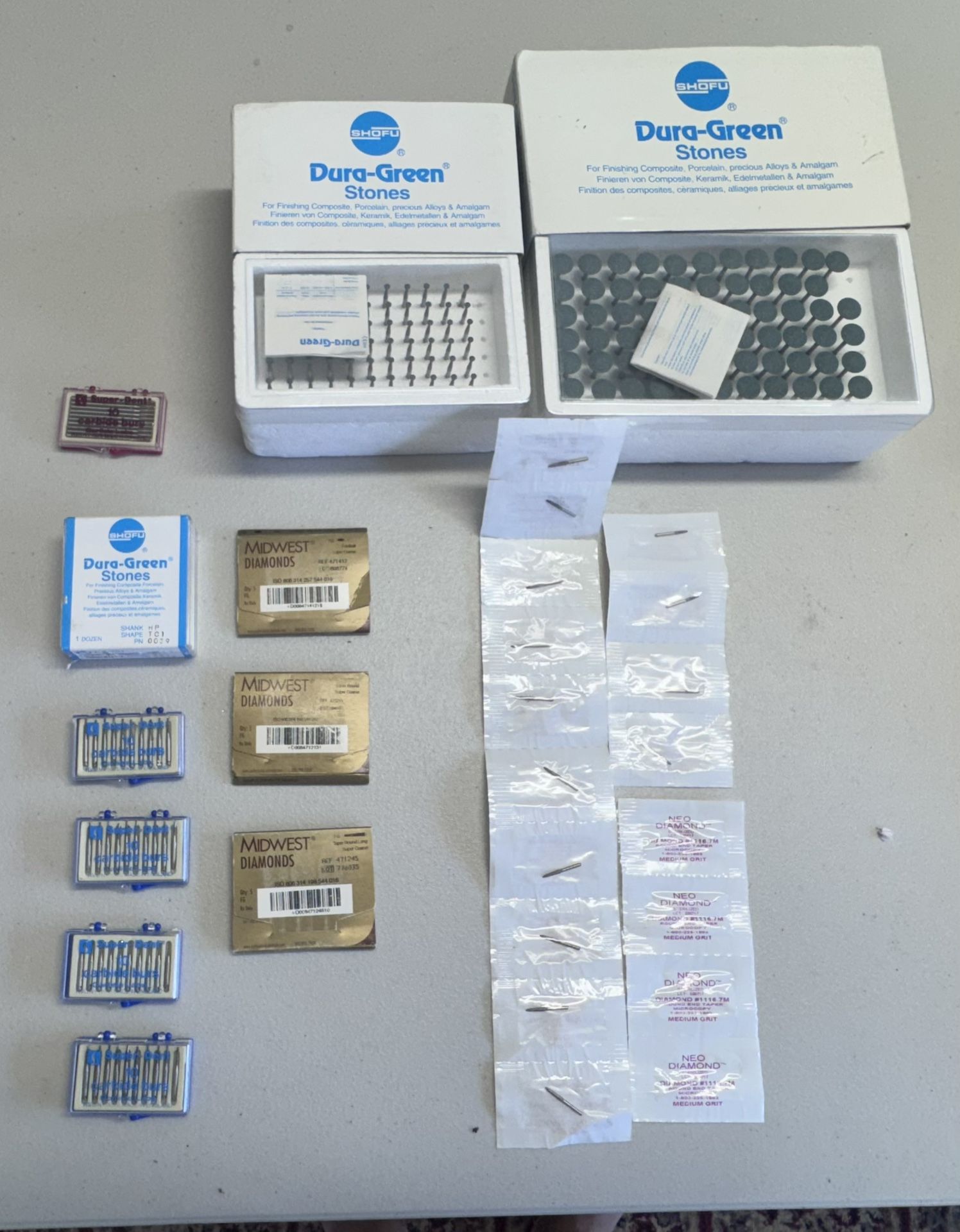 This is a bulk lot of brand new, unused dental rotary tools from top brands. Great for dental professionals, students, lab work, or even repurposing i