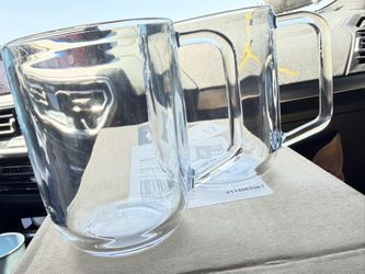 NESPRESSO GLASS COFFEE MUG TWIN PACK