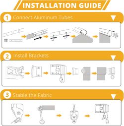 Sunoff Cordless Outdoor Roll-Up Patio Shade