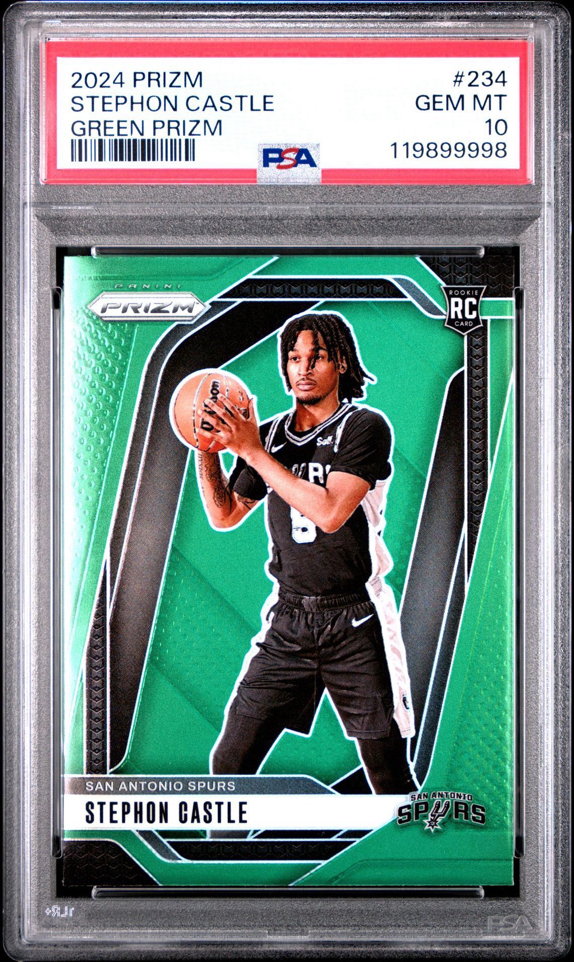 Stephon Castle Green Prizm RC PSA 10