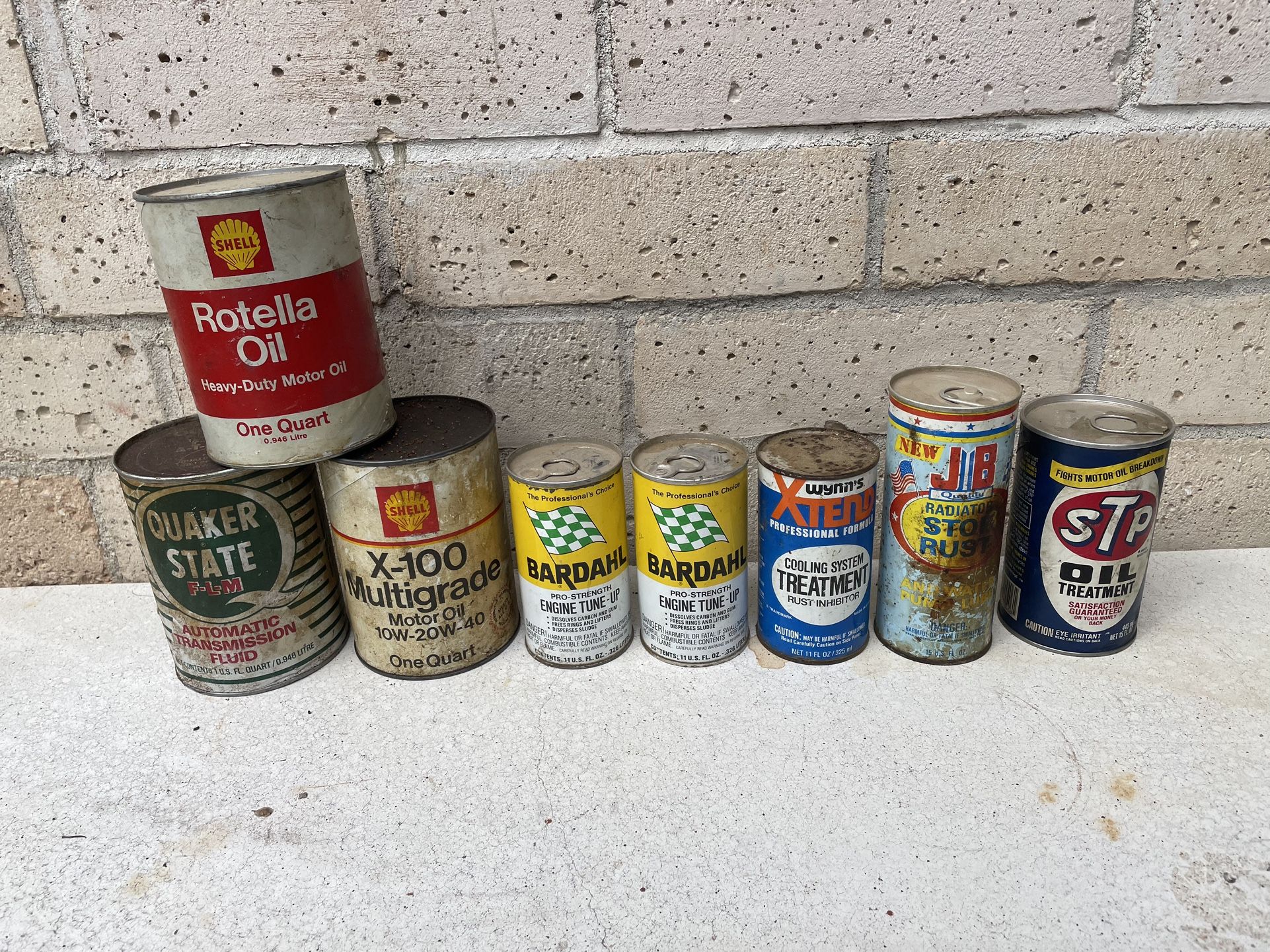 Oil Can Collection Vintage Garage Mancave