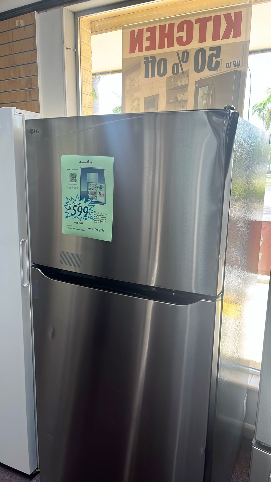 Refrigerator Stainless Steel 30” In New Open Box