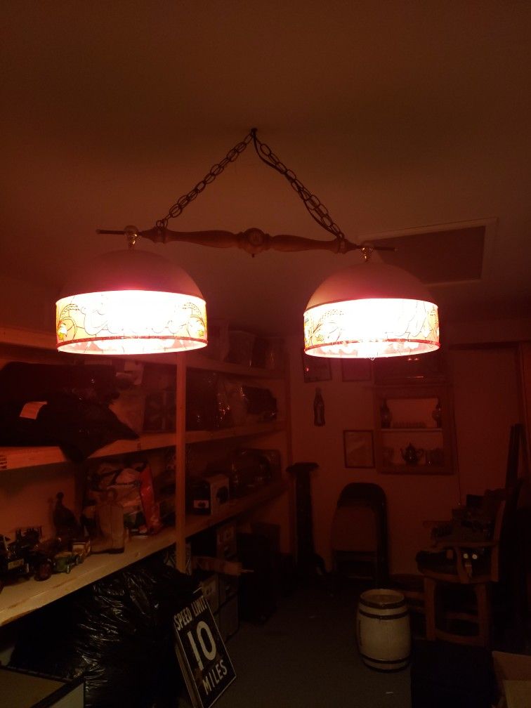 Vintage Coors Pool Table Hanging Lights