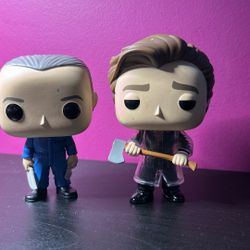 Horror movie funko pops! Hannibal Lecter, Patrick Bateman; Silence of the Lambs, American Psycho; figurine