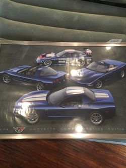 2014 Corvette Commemorative framed poster