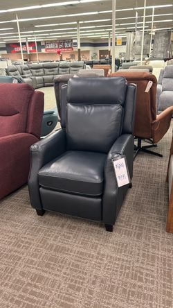 Barcalounger John Blue Push Back Recliner | Shoreham Blue