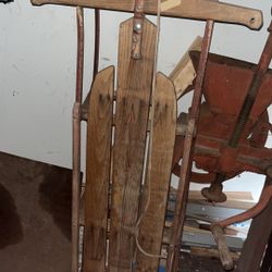 Vintage Wooden Sled/Rustic Decor