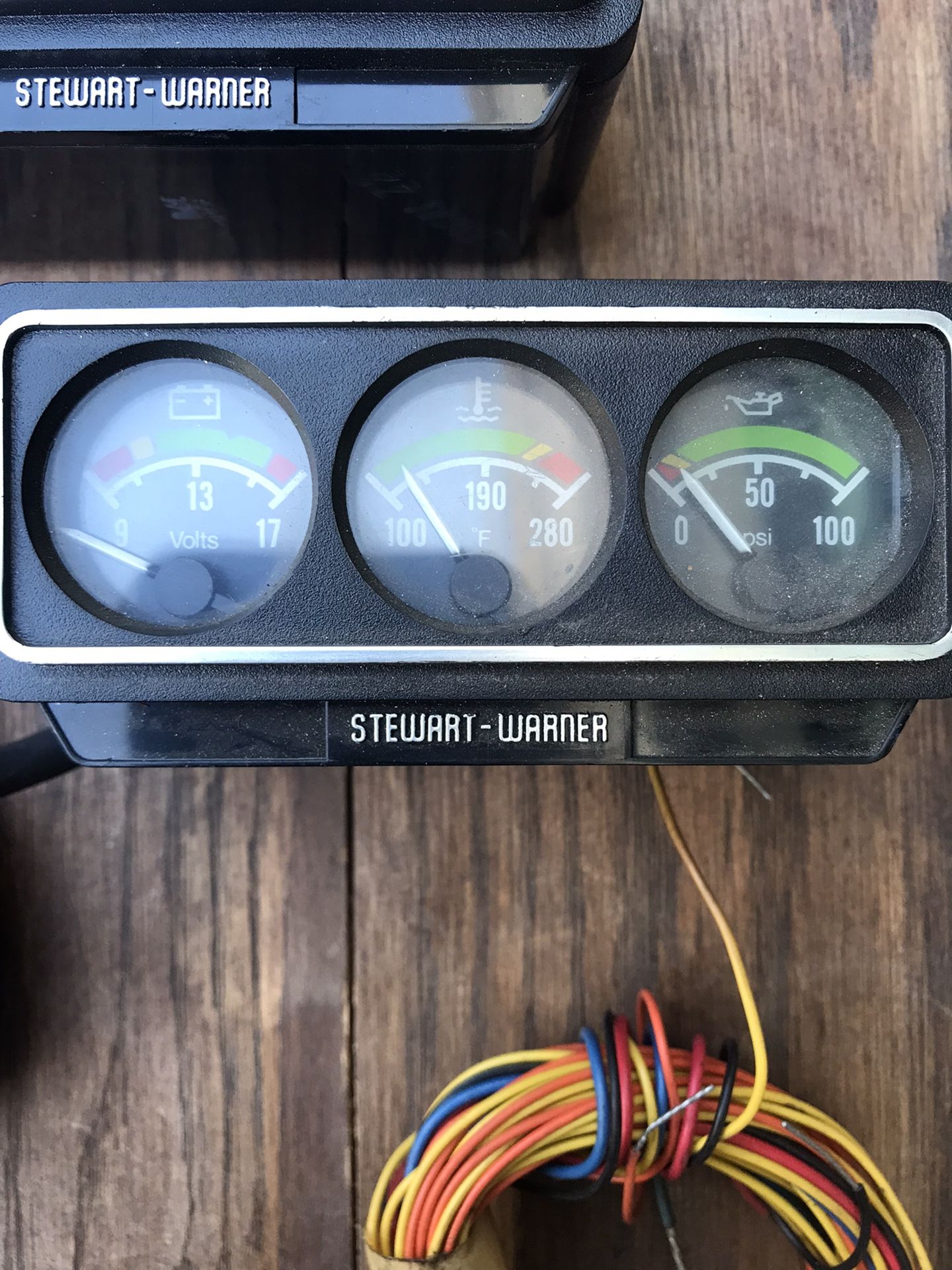 Stewart Warner Green Line Gauge Set Trio $60 Each