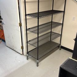 ULIne Black Wire Wheeled Carts 48”Wx18”Dx69”H