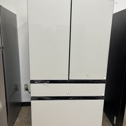 New SAMSUNG All White Tempered Glass refrigerator