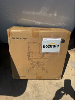Primy Drafting Chair Tall Office Chair with Flip-up Armrests Executive Ergonomic Computer Standing Desk Chair with Lumbar Support and Adjustable Footr