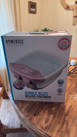 Brand New Homedics Bubble Bliss Deluxe Footbath
