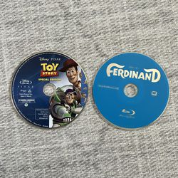 Disney Pixar Toy Story & Ferdinand Children & Kid’s Blu-Ray Movie Discs