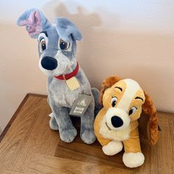 Disney Lady And The Tramp Plush Toys