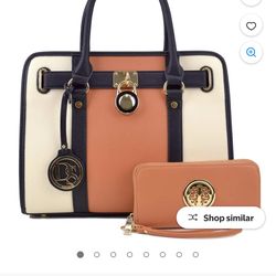 Dasein Women Handbag With Matching Wallet