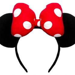 Mouse Ears Headband, Handmade Big Bows Mouse Ears Hairband, Super Stretchy Hair Accessories for Women Girls Parties 200+ bought in past month