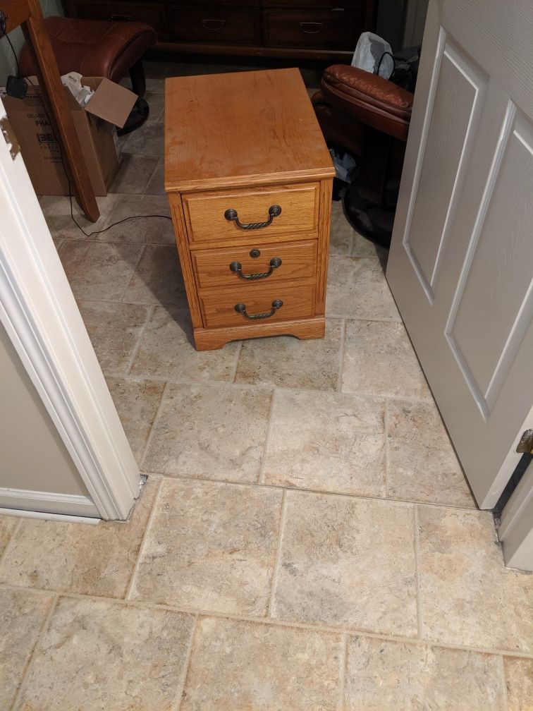 2 drawer oak filing cabinet