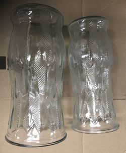 Two Glass Flower Vases