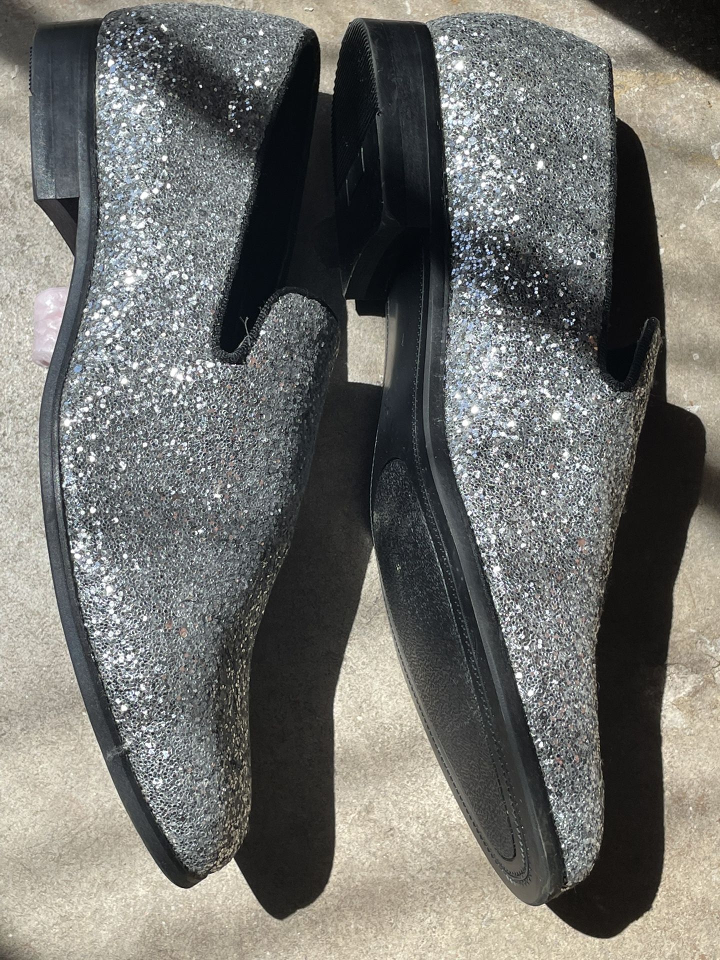 NEW INC International Concepts Mens Silver Glitter Triton Slip On Shoes, Size 7 International Concepts Men\ main image 2