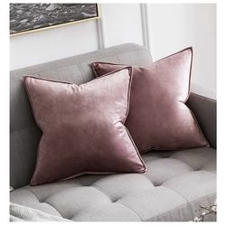 Pink 20x20 velvet pillow COVER ONLY