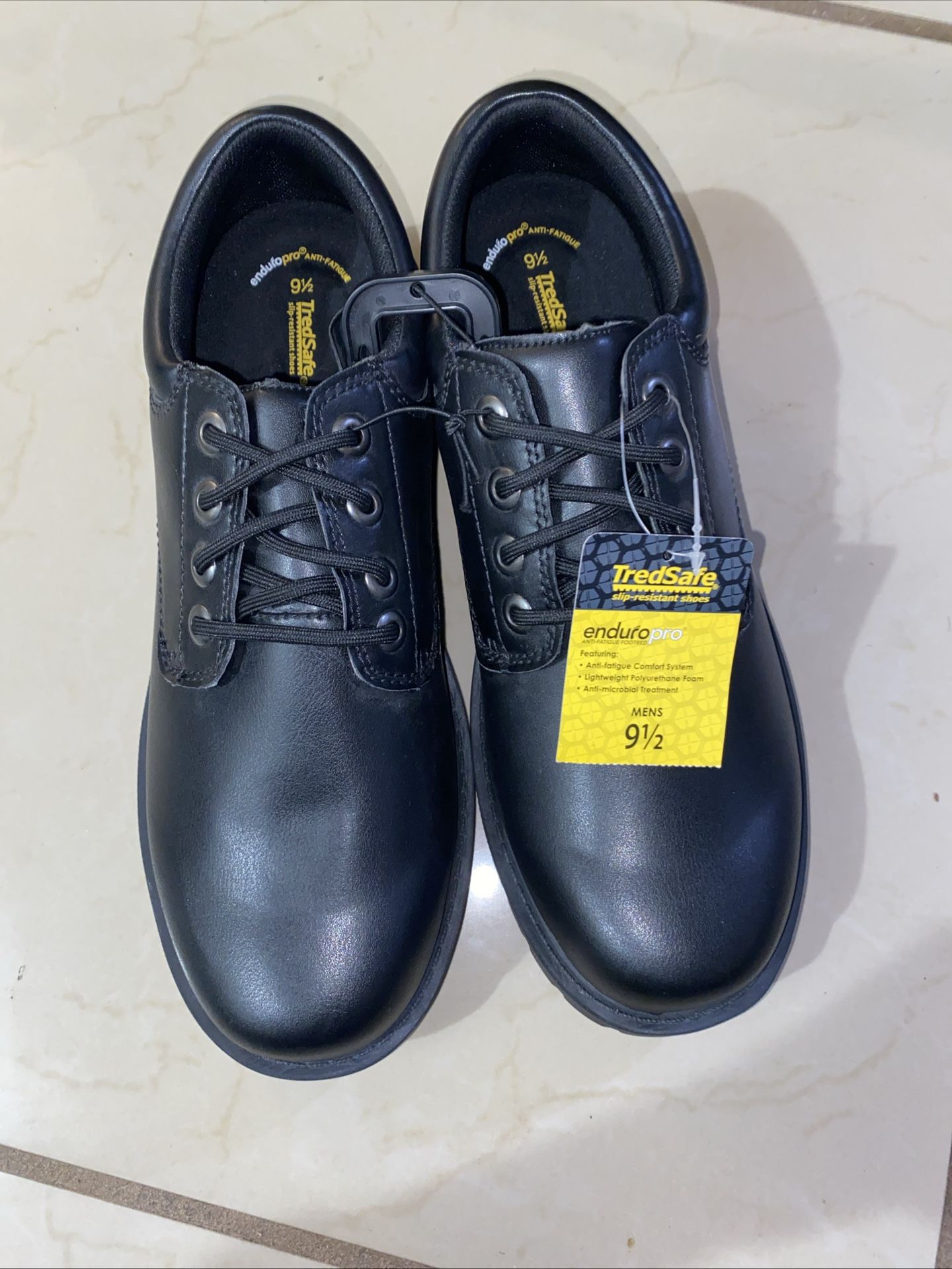 Tredsafe Mens Oxford Shoes Oil & Slip Resistant Anti-fatigue Lace-up Size 9.5