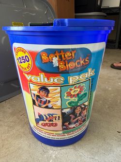 Two Buckets of Vintage 1990s Better Blocks
