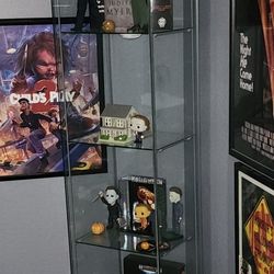 Halloween Glass Display Case With Halloween Collection