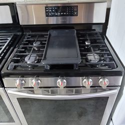 Samsung 30" Wide 5 Burner Convectional Stainless Steel Gas Stove Range Estufa 