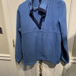 Adult Size Large LL Bean Blue Fleece Pullover