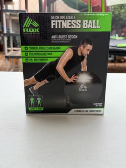 RBX 55cm Inflatable Fitness Ball with Hand Pump. Brand New