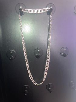 28” silver Cuban necklace