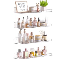 Wall Clear  Shelves 4pc 