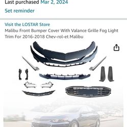 2018 Chevy Malibu Bumper Kit