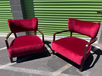Coast 2 coast red velvet accent chairs