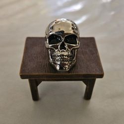 Skull Ring Stainless Steel Stewart&Nellis Pick Up SIZE 11