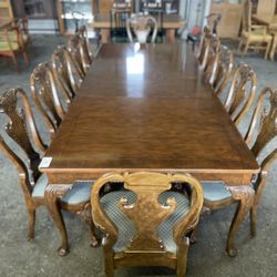 Extended Table & 12 Chairs by Baker Furniture
