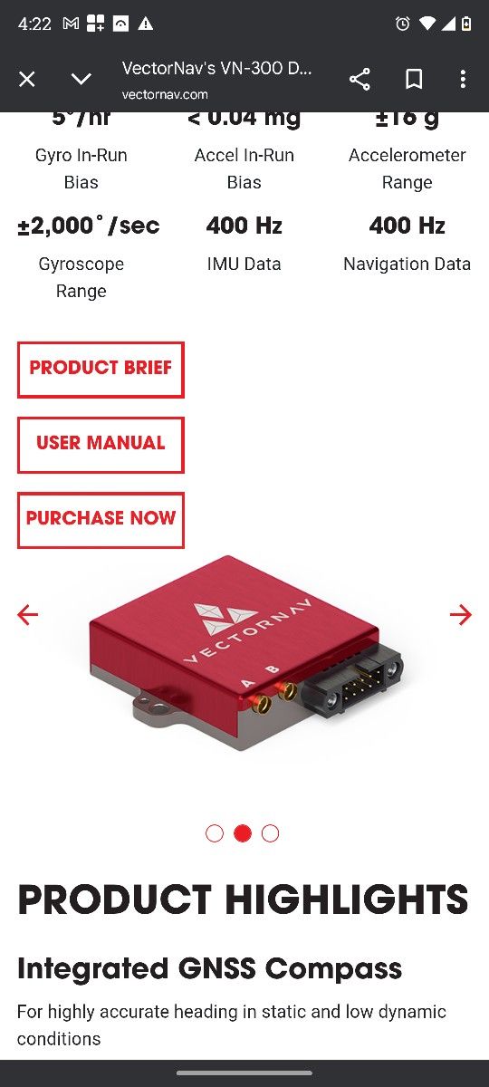 IMU/AHRS VECtorNav VM -300