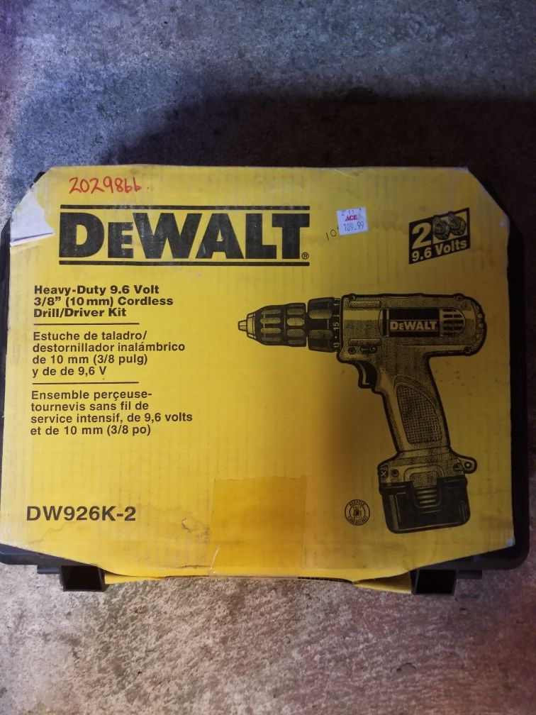 Dewalt cordless drill 9 volt